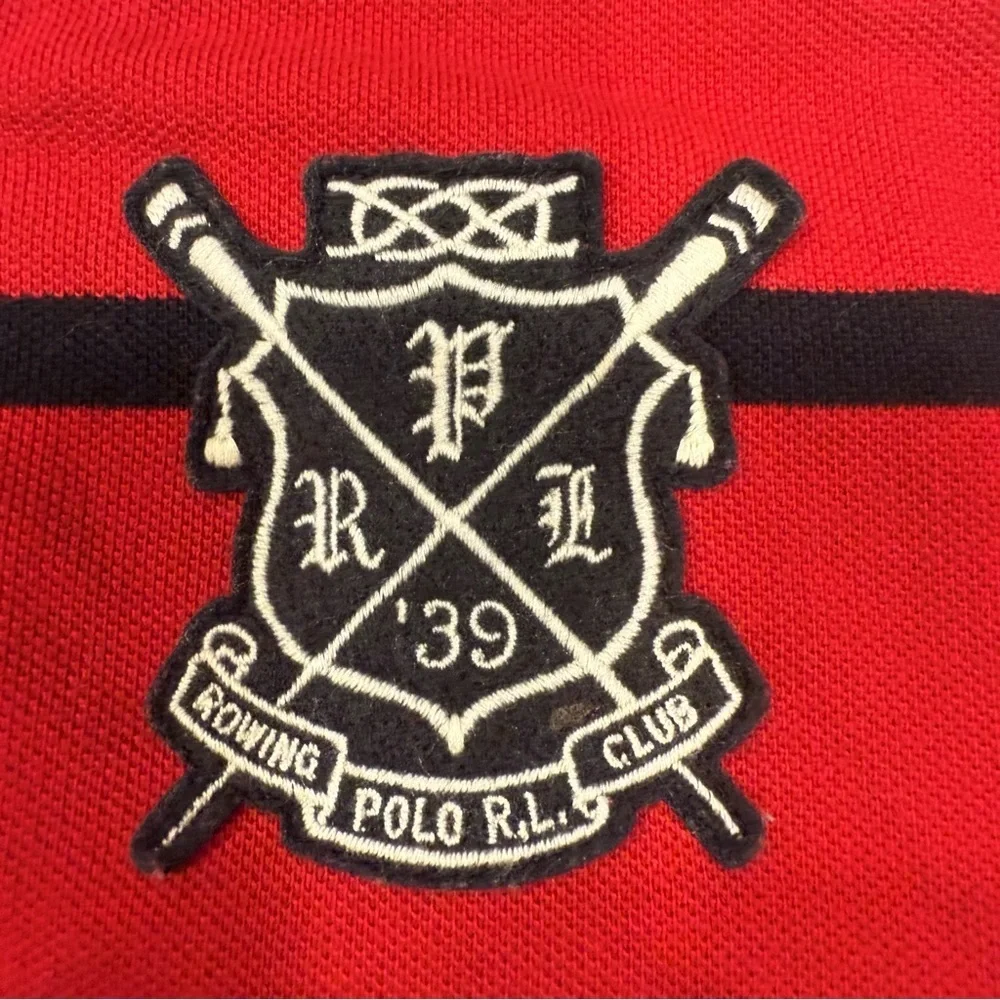 Ralph Lauren Boys 2 PCS SET Rowing Club Henley Shirt & Navy Pullover Hoodie Sz 6